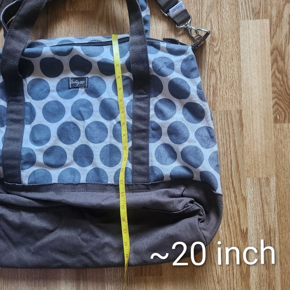 Thirty-One Blue and Gray Polka Dot Tote - Picture 10 of 11